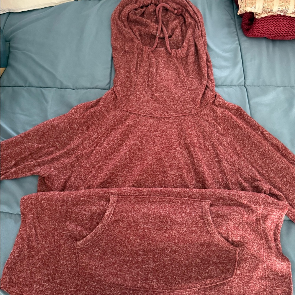 Cozy Maroon Hooded Sweater